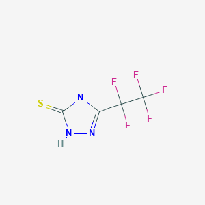 molecular formula C5H4F5N3S B8324190 4-methyl-5-pentafluoroethyl-4H-[1,2,4]triazol-3-thiol 