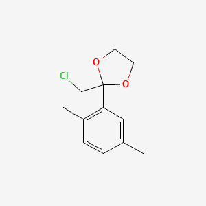 molecular formula C12H15ClO2 B8324195 2-Chloromethyl-2-(2,5-dimethylphenyl)-[1,3]dioxolane 