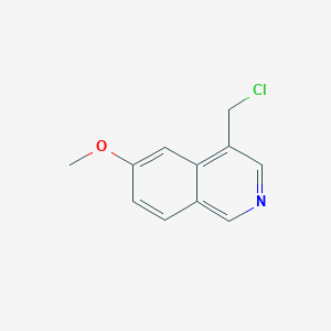molecular formula C11H10ClNO B8324247 4-(Chloromethyl)-6-methoxyisoquinoline 