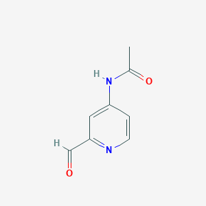 molecular formula C8H8N2O2 B8324280 4-Acetylaminopyridine-2-aldehyde 