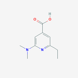 molecular formula C10H14N2O2 B8324295 2-Dimethylamino-6-ethyl-isonicotinic acid 