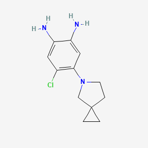 molecular formula C12H16ClN3 B8324346 4-(5-Aza-spiro[2.4]hept-5-yl)-5-chloro-benzene-1,2-diamine 