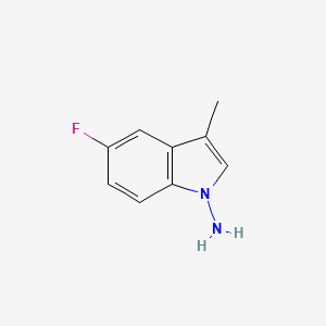 molecular formula C9H9FN2 B8324384 5-Fluoro-3-methyl-indol-1-ylamine 