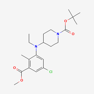 molecular formula C21H31ClN2O4 B8324388 Tert-butyl 4-((5-chloro-3-(methoxycarbonyl)-2-methylphenyl)-(ethyl)-amino)piperidine-1-carboxylate 