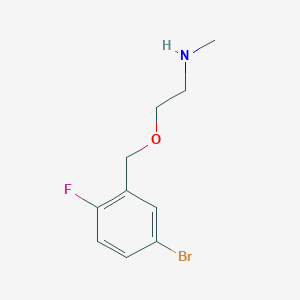 molecular formula C10H13BrFNO B8324395 2-(2-fluoro-5-bromobenzyloxy)-(N-methyl)ethylamine 