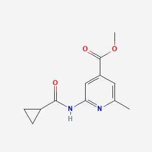 molecular formula C12H14N2O3 B8324416 Methyl 2-(cyclopropanecarboxamido)-6-methylisonicotinate 