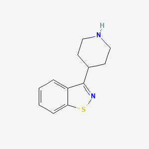 molecular formula C12H14N2S B8324426 4-(3-Benzisothiazolyl) piperidine 