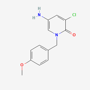 molecular formula C13H13ClN2O2 B8324452 5-amino-3-chloro-1-(4-methoxy-benzyl)-1H-pyridin-2-one 