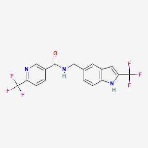 N-[(2-Trifluoromethyl-1H-indol-5-yl)methyl]-6-(trifluoromethyl)-3-pyridinecarboxamide