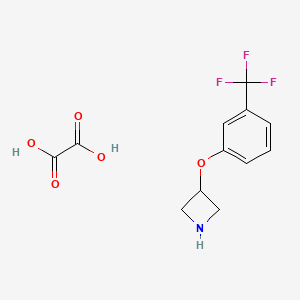 molecular formula C12H12F3NO5 B8324497 3-(3-(Trifluoromethyl)phenoxy]azetidine oxalate 