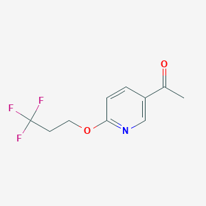 molecular formula C10H10F3NO2 B8324500 1-(6-(3,3,3-Trifluoropropoxy)pyridin-3-yl)ethanone 