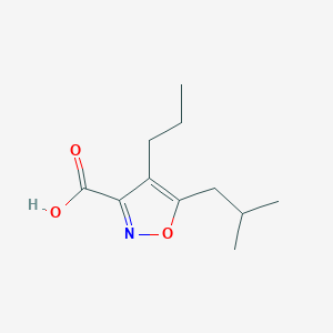 molecular formula C11H17NO3 B8324504 5-Isobutyl-4-propylisoxazole-3-carboxylic acid 
