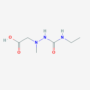 molecular formula C6H13N3O3 B8324530 2-(2-(Ethylcarbamoyl)-1-methylhydrazinyl)acetic acid 