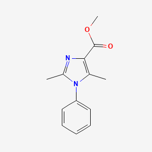 molecular formula C13H14N2O2 B8324537 methyl 2,5-dimethyl-1-phenyl-1H-imidazole-4-carboxylate 