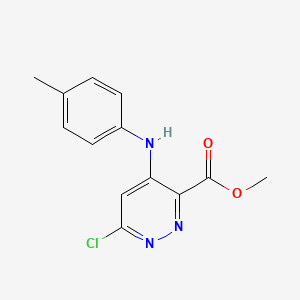 molecular formula C13H12ClN3O2 B8324540 6-Chloro-4-p-tolylamino-pyridazine-3-carboxylic acid methyl ester 