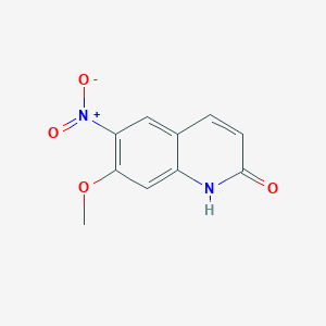 molecular formula C10H8N2O4 B8324567 7-methoxy-6-nitro-1H-quinolin-2-one 