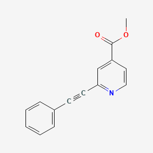 molecular formula C15H11NO2 B8324595 Methyl 2-(2-phenylethynyl)isonicotinate 