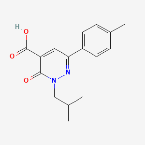 molecular formula C16H18N2O3 B8324608 4-carboxy-2-isobutyl-6-(4-methylphenyl)-2H-pyridazin-3-one 