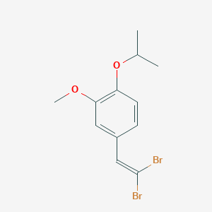 molecular formula C12H14Br2O2 B8324667 beta,beta-Dibromo-4-isopropoxy-3-methoxystyrene 