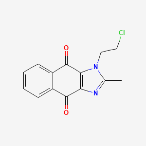 molecular formula C14H11ClN2O2 B8324681 1-(2'-Chloroethyl)-2-methylnaphth[2,3-d]imidazole-4,9-dione 