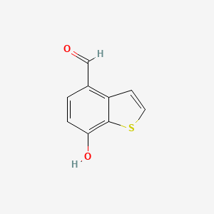 molecular formula C9H6O2S B8324697 7-Hydroxybenzo[b]thiophene-4-carbaldehyde 