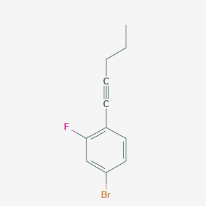 molecular formula C11H10BrF B8324743 4-Bromo-2-fluoro-1-pent-1-ynylbenzene 