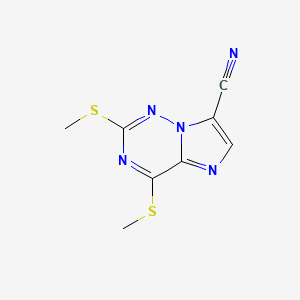 molecular formula C8H7N5S2 B8324841 2,4-Bis(methylthio)imidazo[2,1-f][1,2,4]triazine-7-carbonitrile 