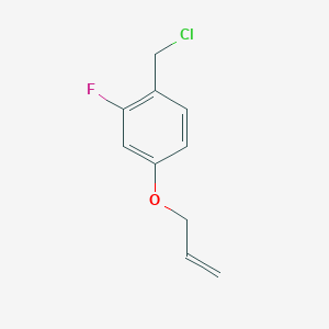 molecular formula C10H10ClFO B8324868 1-Allyloxy-3-fluoro-4-chloromethyl-benzene 