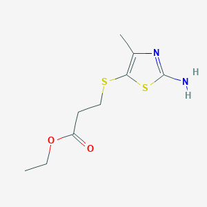 3-(2-Amino-4-methylthiazol-5-ylsulfanyl)-propionic acid ethyl ester