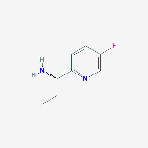 molecular formula C8H11FN2 B8324885 [(1S)-1-(5-fluoropyridin-2-yl)propyl]amine 