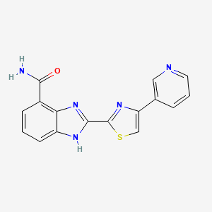 2-(4-pyridin-3-yl-1,3-thiazol-2-yl)-1H-benzimidazole-4-carboxamide