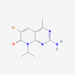 molecular formula C11H13BrN4O B8324923 2-amino-6-bromo-8-isopropyl-4-methylpyrido[2,3-d]pyrimidin-7(8H)-one 