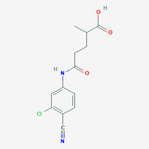 molecular formula C13H13ClN2O3 B8324927 5-((3-Chloro-4-cyanophenyl)amino)-2-methyl-5-oxopentanoic acid 