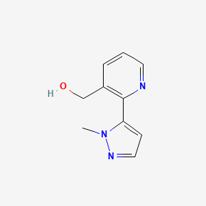 molecular formula C10H11N3O B8324932 (2-(1-methyl-1H-pyrazol-5-yl)pyridin-3-yl)methanol 
