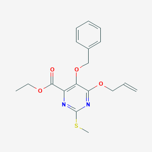 Ethyl 6-(allyloxy)-5-(benzyloxy)-2-(methylthio)pyrimidine-4-carboxylate