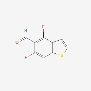 molecular formula C9H4F2OS B8324949 4,6-Difluorobenzo(b]thiophene-5-carbaldehyde 