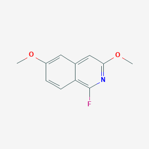 molecular formula C11H10FNO2 B8324955 1-Fluoro-3,6-dimethoxyisoquinoline 