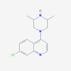 molecular formula C15H18ClN3 B8324972 7-Chloro-4-(3,5-dimethylpiperazin-1-yl)quinoline 