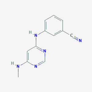 molecular formula C12H11N5 B8324994 3-(6-Methylamino-pyrimidin-4-ylamino)-benzonitrile 