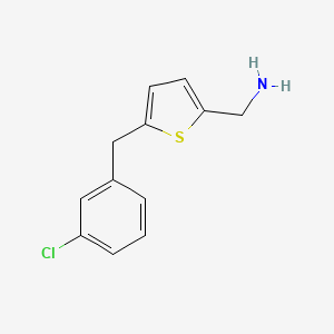 C-(5-(3-Chloro-benzyl)-thiophen-2-yl)-methylamine