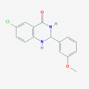 6-chloro-2-(3-methoxyphenyl)-2,3-dihydro-1H-quinazolin-4-one