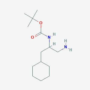 tert-butyl N-(1-amino-3-cyclohexylpropan-2-yl)carbamate