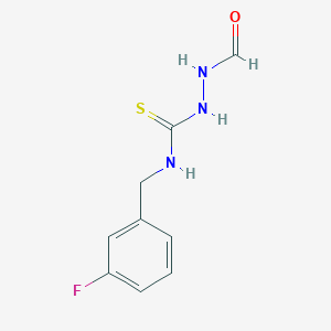 molecular formula C9H10FN3OS B8325088 4-(3'-Fluorobenzyl)-1-formyl-3-thiosemicarbazide 