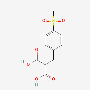 molecular formula C11H12O6S B8325094 2-(4-Methylsulfonylbenzyl)malonic acid 