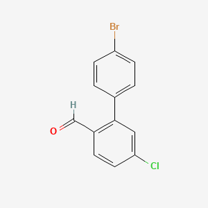 molecular formula C13H8BrClO B8325157 4'-Bromo-5-chlorobiphenyl-2-carbaldehyde 