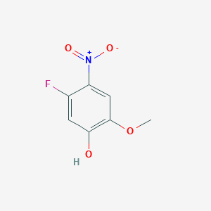 molecular formula C7H6FNO4 B8325165 5-Fluoro-2-methoxy-4-nitro-phenol 