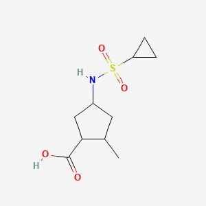 molecular formula C10H17NO4S B8325180 4-(Cyclopropanesulfonamido)-2-methylcyclopentanecarboxylic acid 