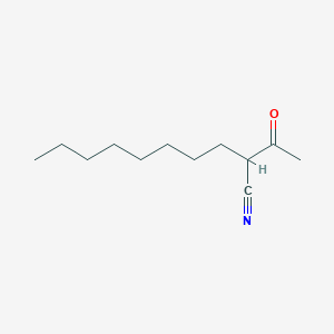 molecular formula C12H21NO B8325289 2-Acetyldecanonitrile 