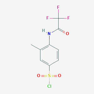 3-Methyl-4-(2,2,2-trifluoroacetamido)benzene-1-sulfonyl chloride