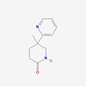 molecular formula C11H14N2O B8325337 5-Methyl-5-(2-pyridinyl)-2-piperidone 